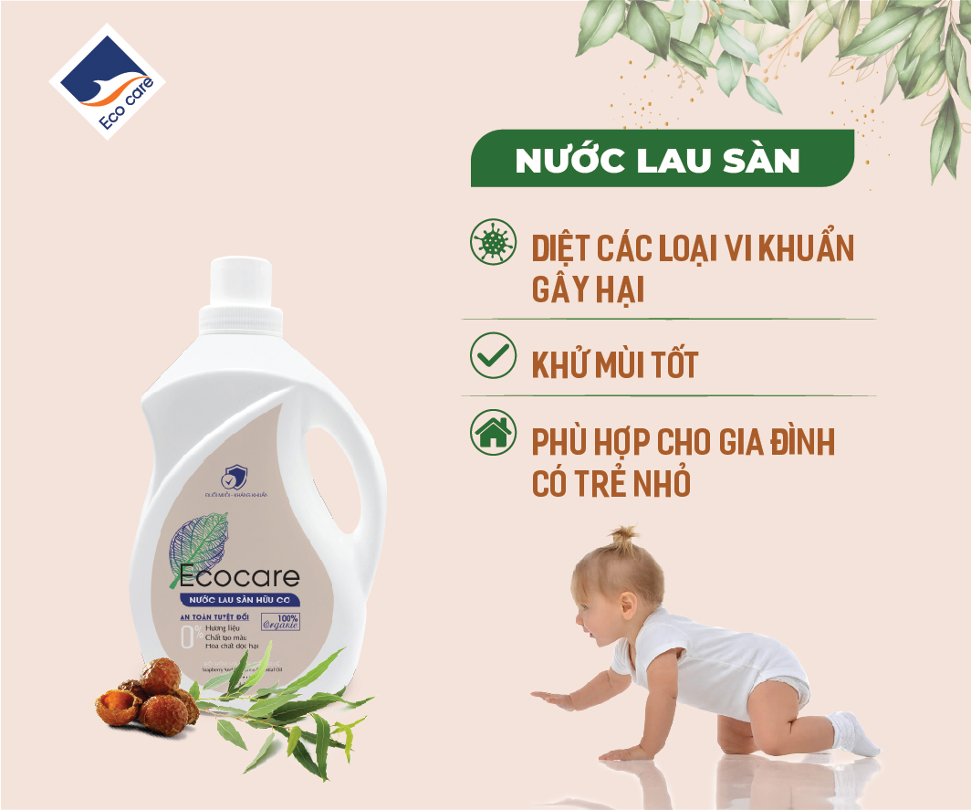 Nước lau sàn hữu cơ Bồ hòn tinh dầu Sả Chanh 4L