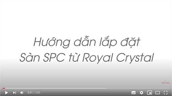 Instructions for a quick SPC floor installation from Royal Crystal